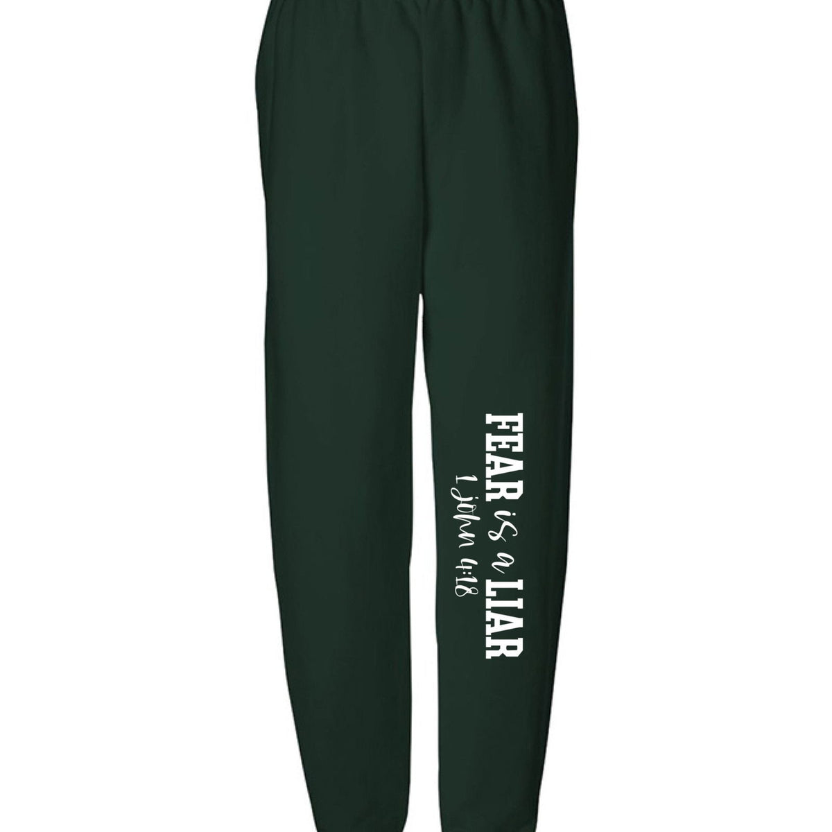 Fear Is a Liar Youth Christian Sweatpants - ClaimedbyGodDesigns
