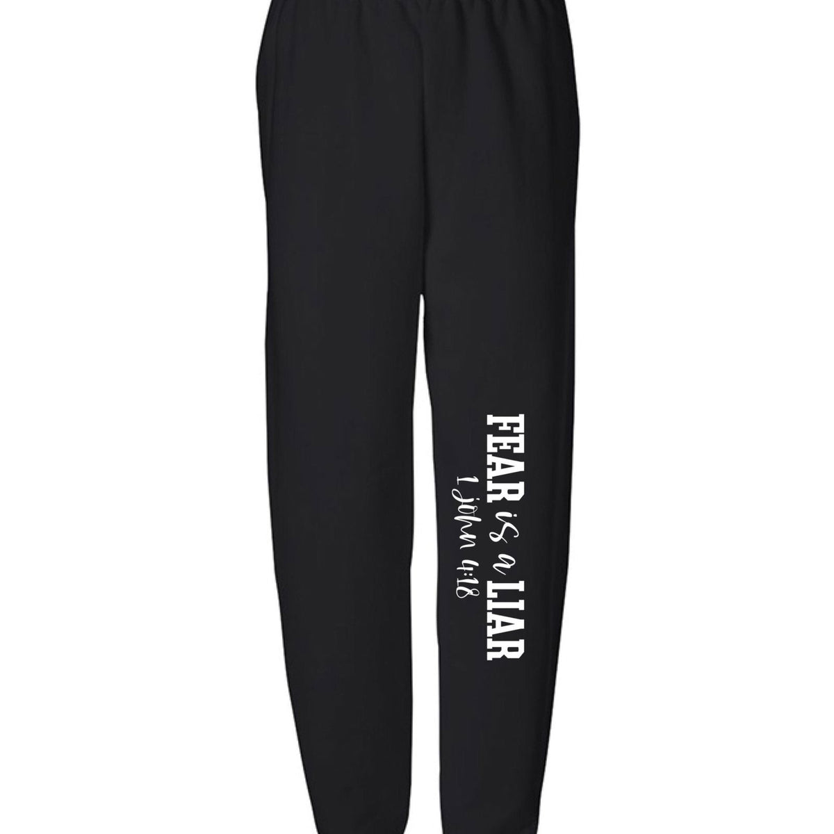 Fear Is a Liar Youth Christian Sweatpants - ClaimedbyGodDesigns