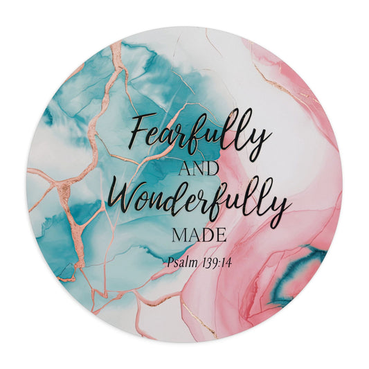Fearfully And Wonderfully Made Christian Mouse Pad - ClaimedbyGodDesigns