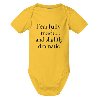 Fearfully Made And Slightly dramatic Christian Baby Jumpsuit - ClaimedbyGodDesigns