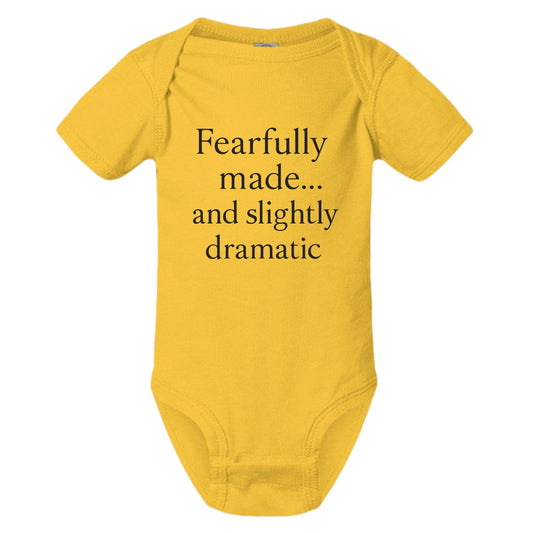 Fearfully Made And Slightly dramatic Christian Baby Jumpsuit - ClaimedbyGodDesigns