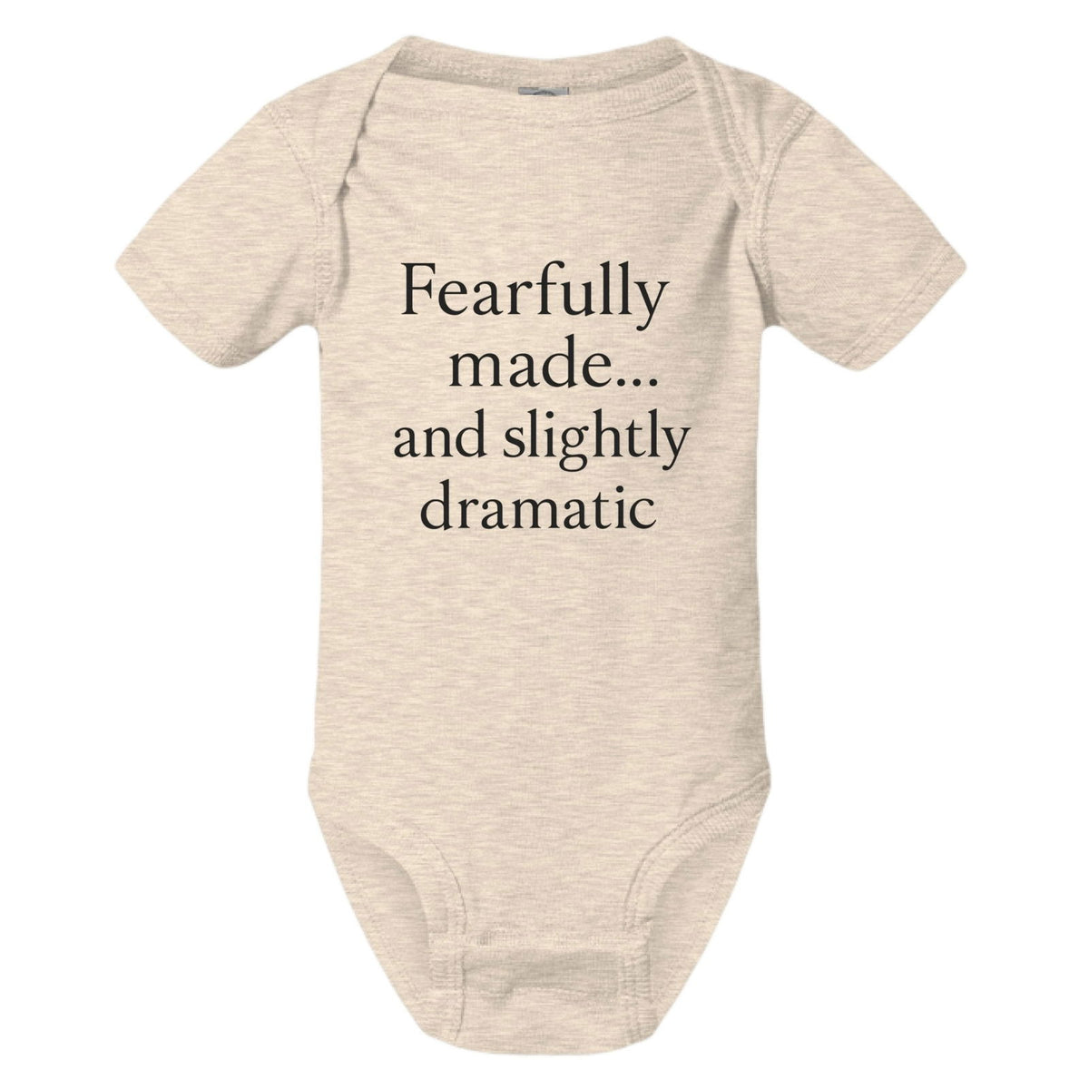 Fearfully Made And Slightly dramatic Christian Baby Jumpsuit - ClaimedbyGodDesigns