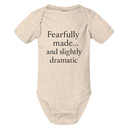 Fearfully Made And Slightly dramatic Christian Baby Jumpsuit - ClaimedbyGodDesigns