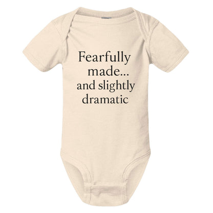 Fearfully Made And Slightly dramatic Christian Baby Jumpsuit - ClaimedbyGodDesigns