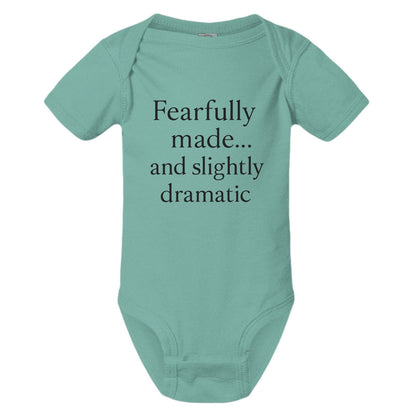 Fearfully Made And Slightly dramatic Christian Baby Jumpsuit - ClaimedbyGodDesigns