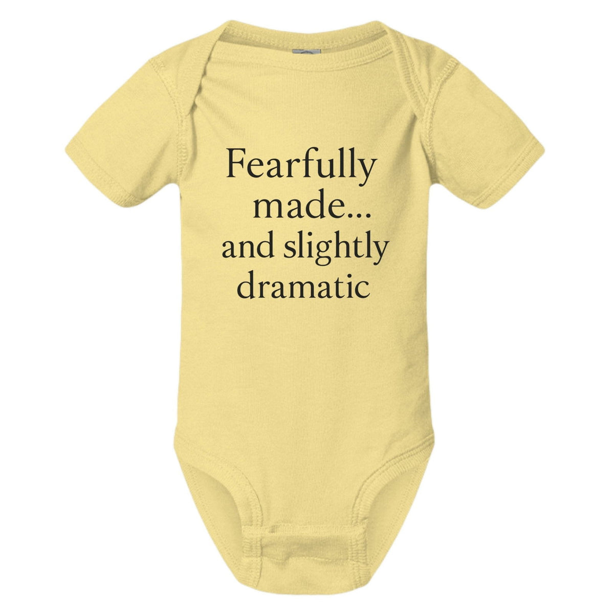 Fearfully Made And Slightly dramatic Christian Baby Jumpsuit - ClaimedbyGodDesigns