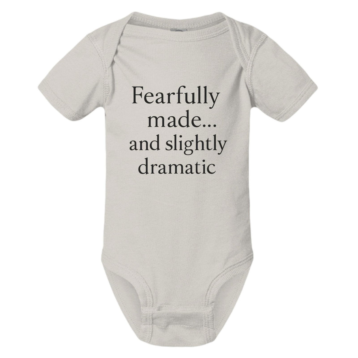 Fearfully Made And Slightly dramatic Christian Baby Jumpsuit - ClaimedbyGodDesigns