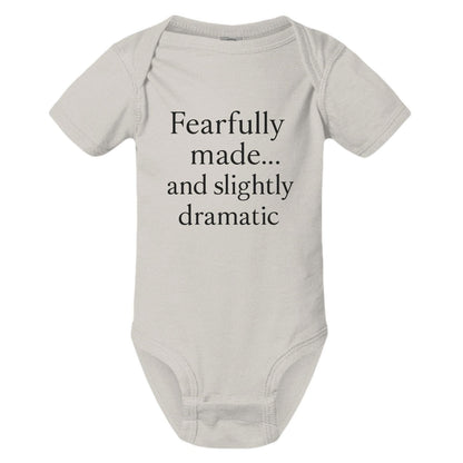 Fearfully Made And Slightly dramatic Christian Baby Jumpsuit - ClaimedbyGodDesigns