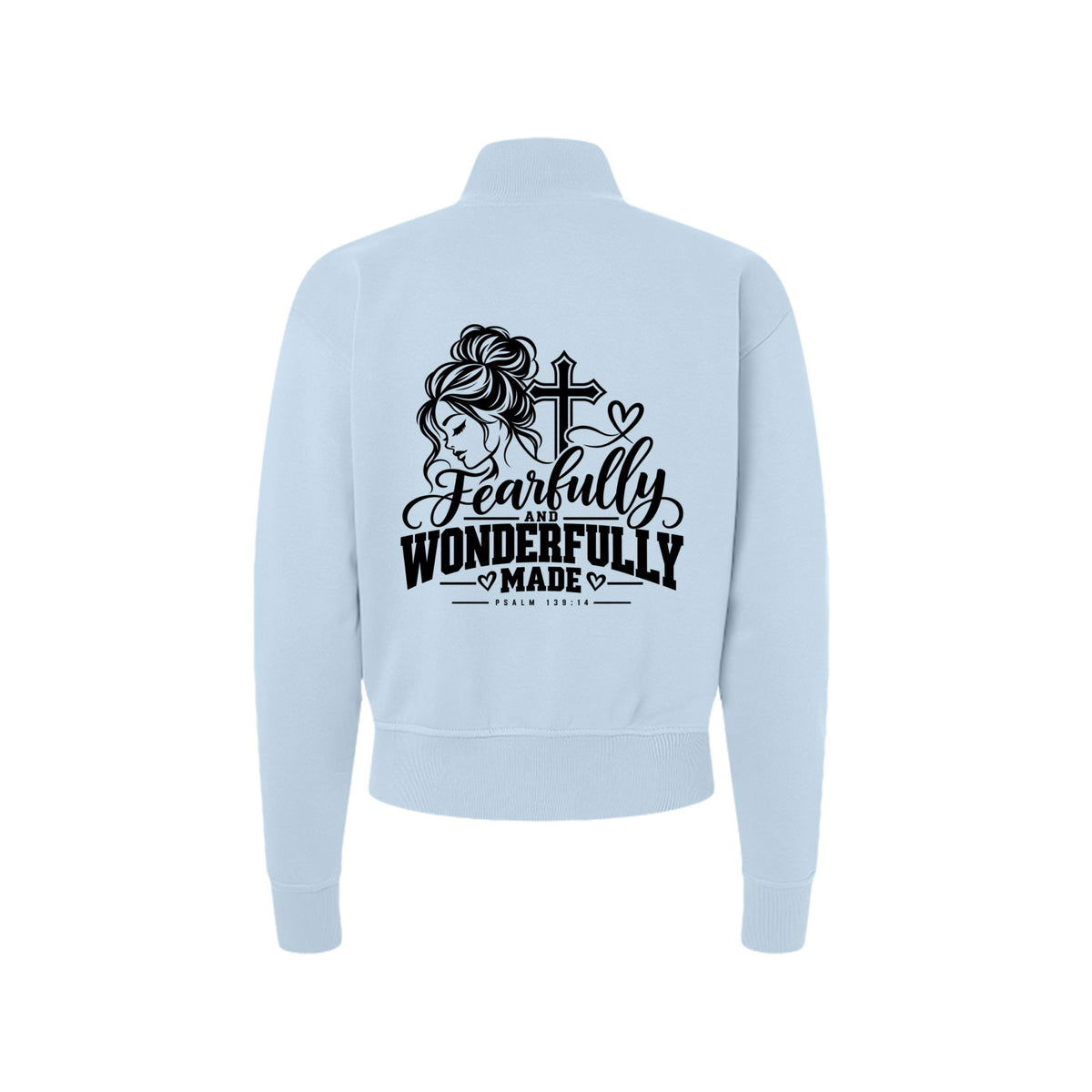 Fearfully and Wonderfully Made Women's Christian Zip Jacket | Psalm 139:14 - Claimed by God Designs
