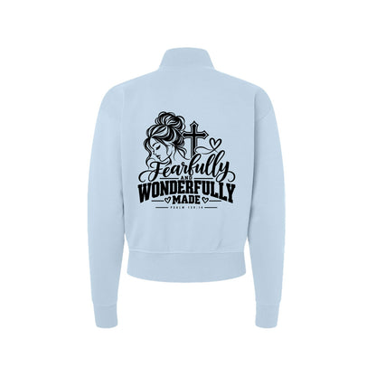 Fearfully and Wonderfully Made Women's Christian Zip Jacket | Psalm 139:14 - Claimed by God Designs