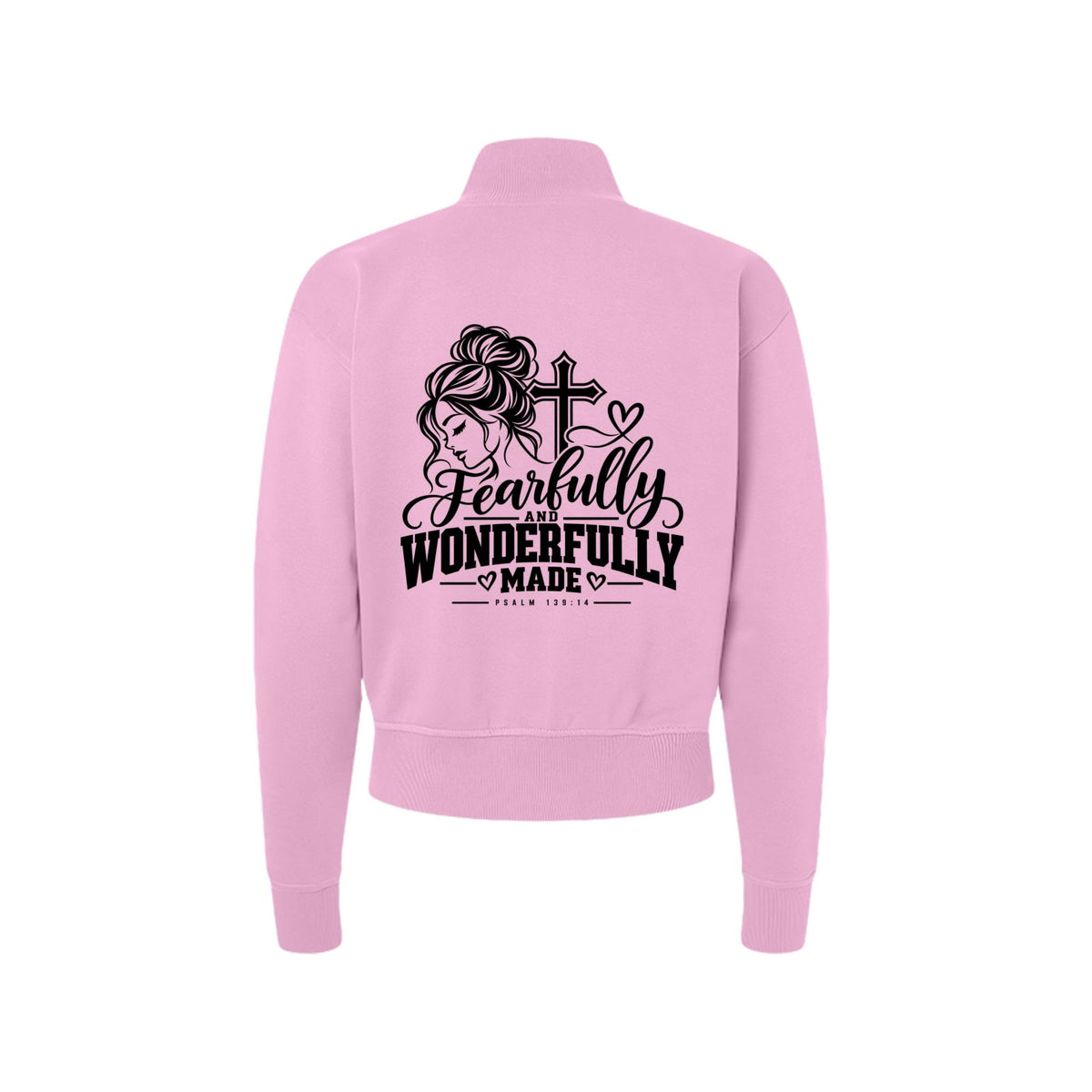 Fearfully and Wonderfully Made Women's Christian Zip Jacket | Psalm 139:14 - Claimed by God Designs