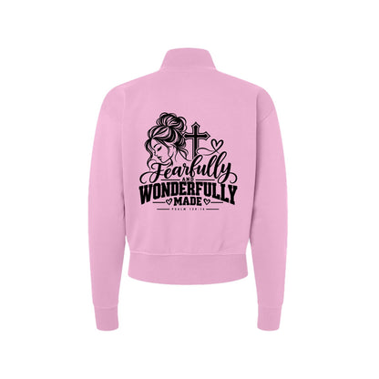 Fearfully and Wonderfully Made Women's Christian Zip Jacket | Psalm 139:14 - Claimed by God Designs
