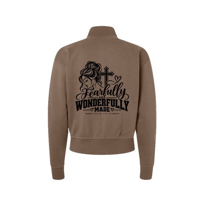 Fearfully and Wonderfully Made Women's Christian Zip Jacket | Psalm 139:14 - Claimed by God Designs