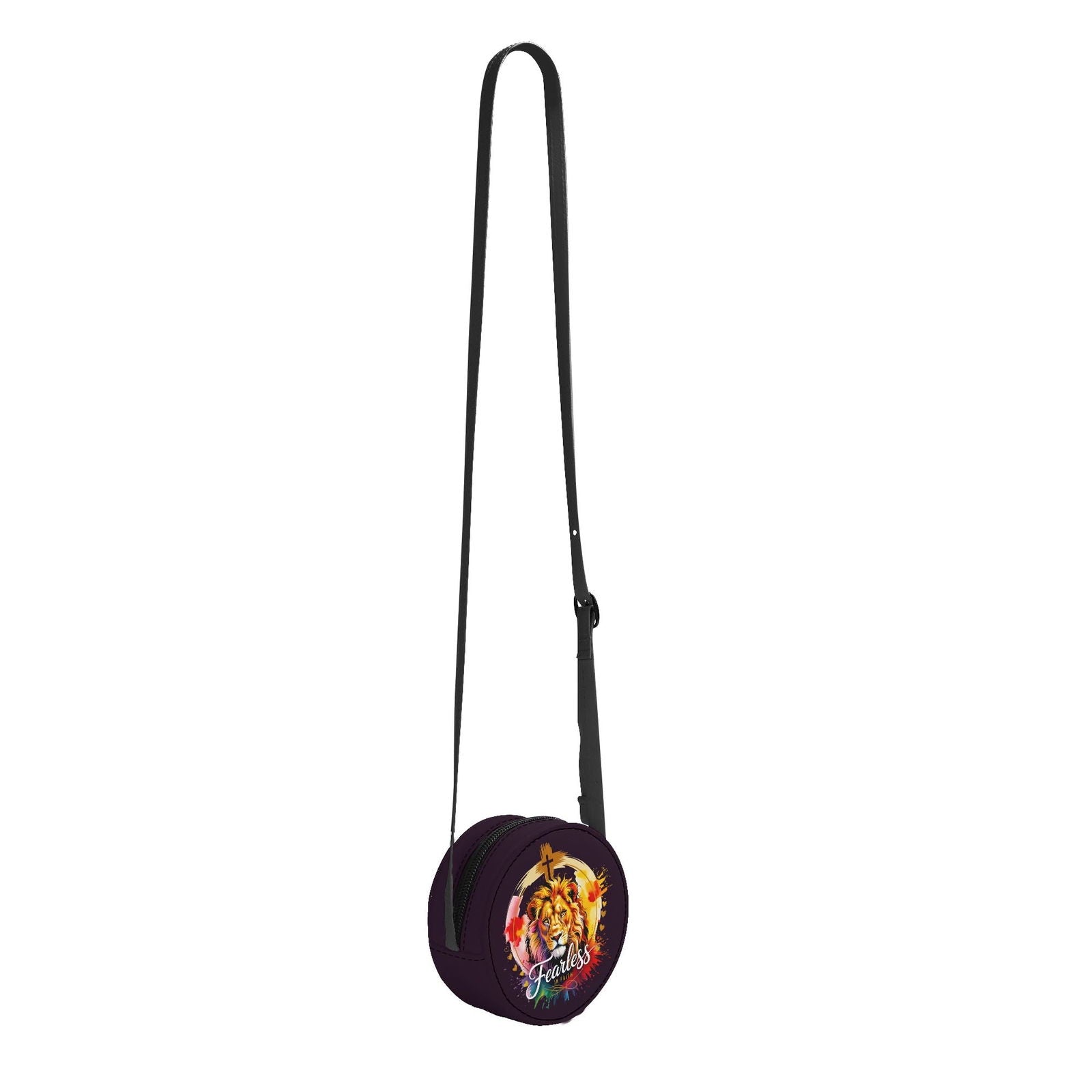 Fearless In Faith Christian Kids PU Small Round Bag Children Purse - ClaimedbyGodDesigns