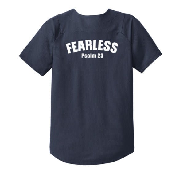 Fearless Youth Christian Full Button Jersey - ClaimedbyGodDesigns