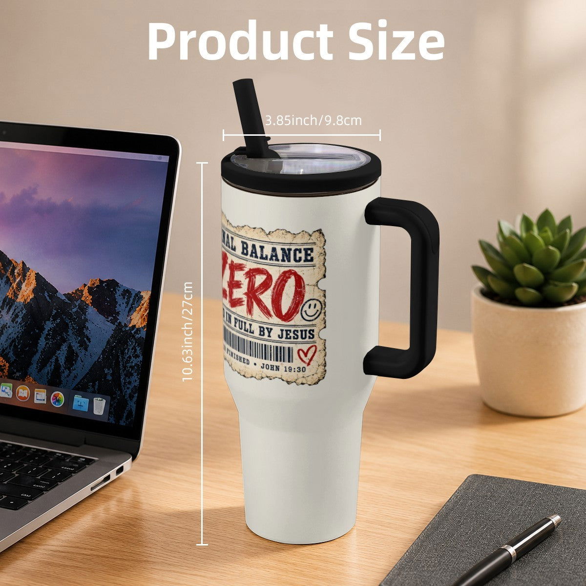 Final Balance Zero Paid In Full John 19:30 Christian 40oz Tumbler - ClaimedbyGodDesigns