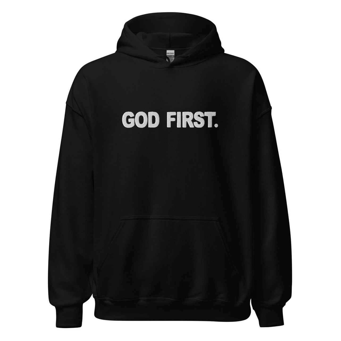 First Unisex Christian Embroidered Hooded Sweatshirt - ClaimedbyGodDesigns