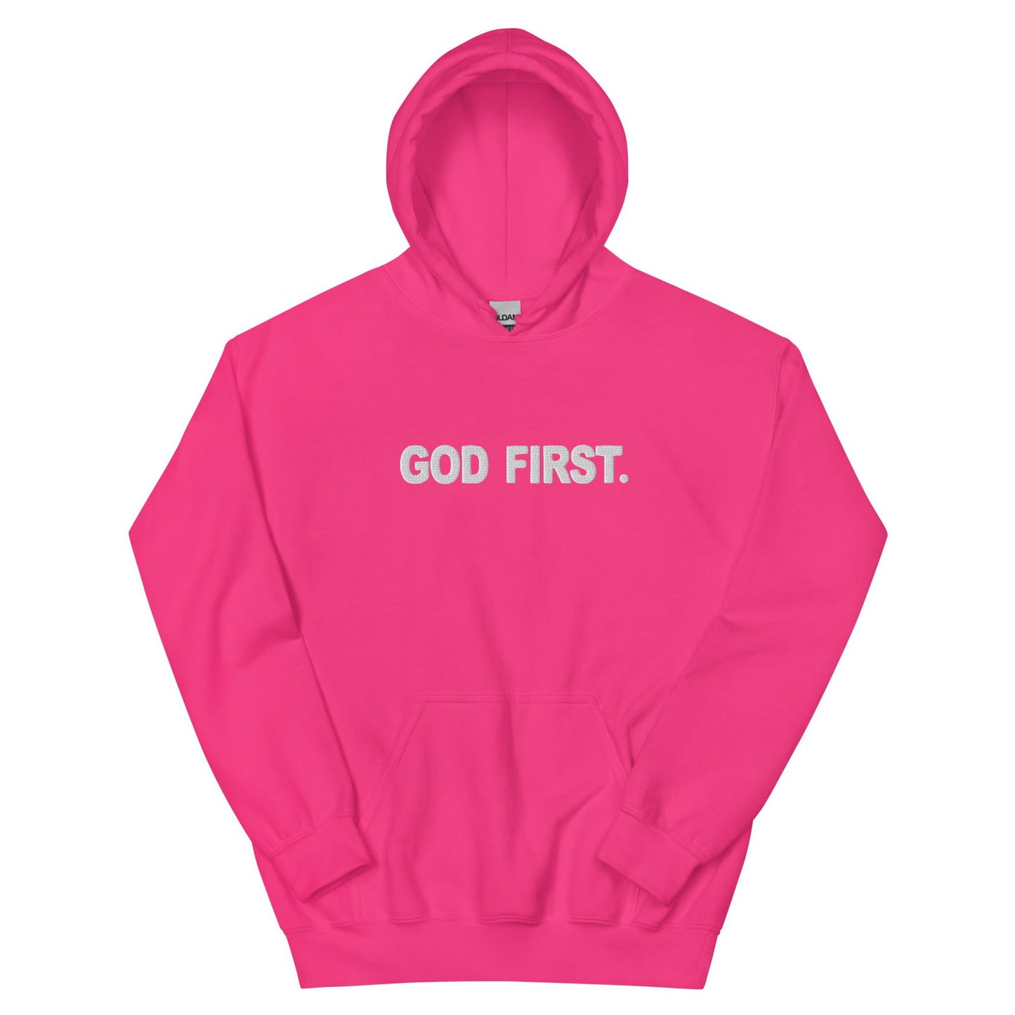 First Unisex Christian Embroidered Hooded Sweatshirt - ClaimedbyGodDesigns