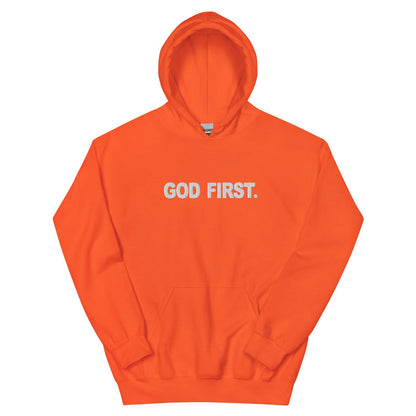 First Unisex Christian Embroidered Hooded Sweatshirt - ClaimedbyGodDesigns