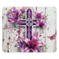 Floral Cross Christian Mouse Pad - ClaimedbyGodDesigns