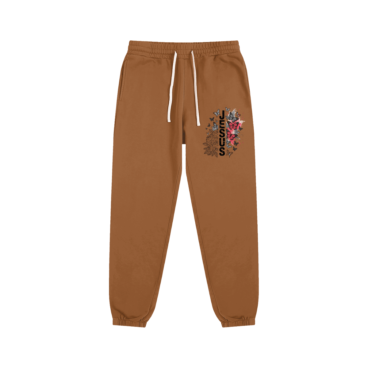 Flowered Jesus Unisex Christian Sweatpants - ClaimedbyGodDesigns