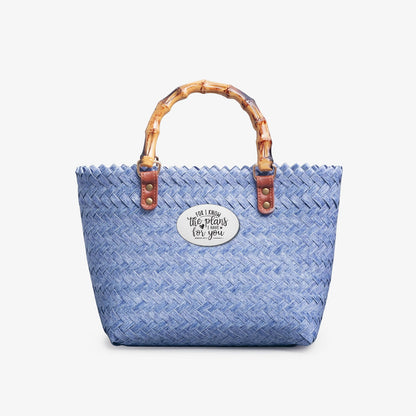 For I Know The Plans I Have For You Christian Woven Basket Bag - ClaimedbyGodDesigns