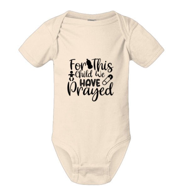 For This Child We Have Prayed Christian Baby Jumpsuit - ClaimedbyGodDesigns