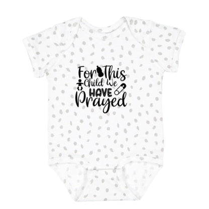 For This Child We Have Prayed Christian Baby Jumpsuit - ClaimedbyGodDesigns