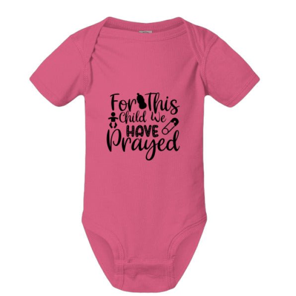 For This Child We Have Prayed Christian Baby Jumpsuit - ClaimedbyGodDesigns