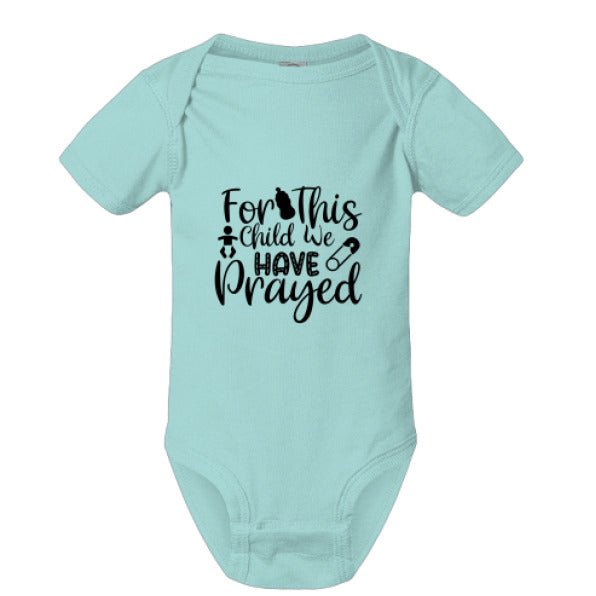 For This Child We Have Prayed Christian Baby Jumpsuit - ClaimedbyGodDesigns