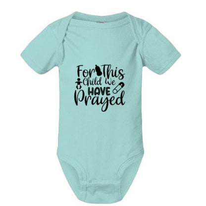 For This Child We Have Prayed Christian Baby Jumpsuit - ClaimedbyGodDesigns