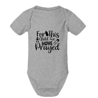 For This Child We Have Prayed Christian Baby Jumpsuit - ClaimedbyGodDesigns