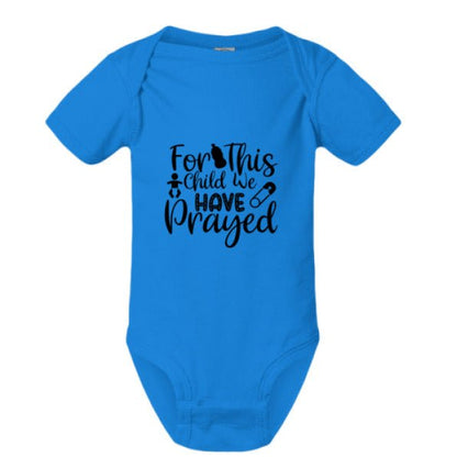 For This Child We Have Prayed Christian Baby Jumpsuit - ClaimedbyGodDesigns
