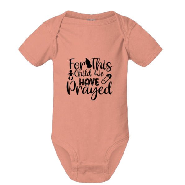 For This Child We Have Prayed Christian Baby Jumpsuit - ClaimedbyGodDesigns