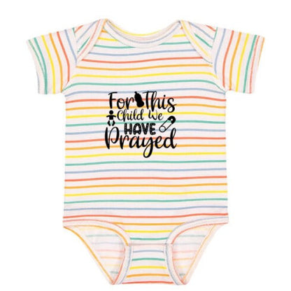 For This Child We Have Prayed Christian Baby Jumpsuit - ClaimedbyGodDesigns