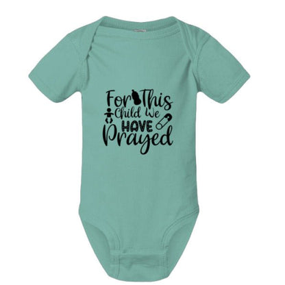 For This Child We Have Prayed Christian Baby Jumpsuit - ClaimedbyGodDesigns