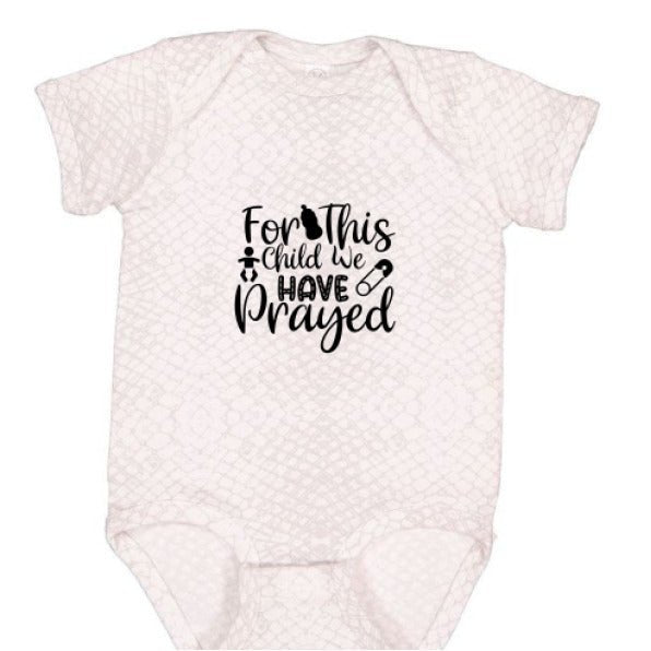 For This Child We Have Prayed Christian Baby Jumpsuit - ClaimedbyGodDesigns