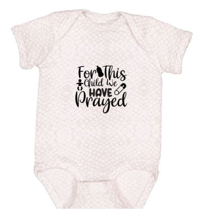 For This Child We Have Prayed Christian Baby Jumpsuit - ClaimedbyGodDesigns