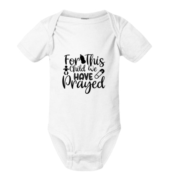 For This Child We Have Prayed Christian Baby Jumpsuit - ClaimedbyGodDesigns