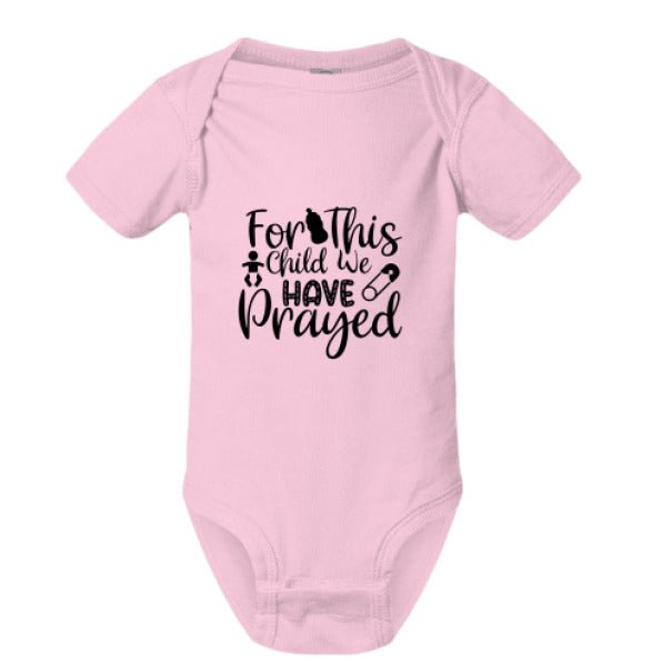 For This Child We Have Prayed Christian Baby Jumpsuit - ClaimedbyGodDesigns