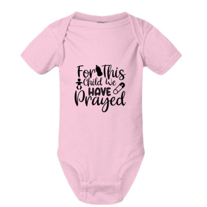 For This Child We Have Prayed Christian Baby Jumpsuit - ClaimedbyGodDesigns