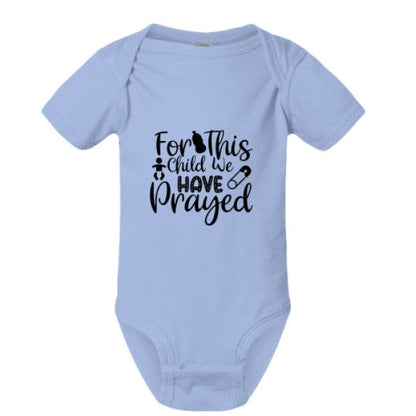 For This Child We Have Prayed Christian Baby Jumpsuit - ClaimedbyGodDesigns