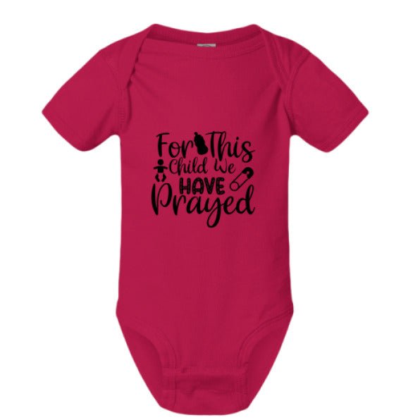 For This Child We Have Prayed Christian Baby Jumpsuit - ClaimedbyGodDesigns
