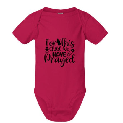 For This Child We Have Prayed Christian Baby Jumpsuit - ClaimedbyGodDesigns