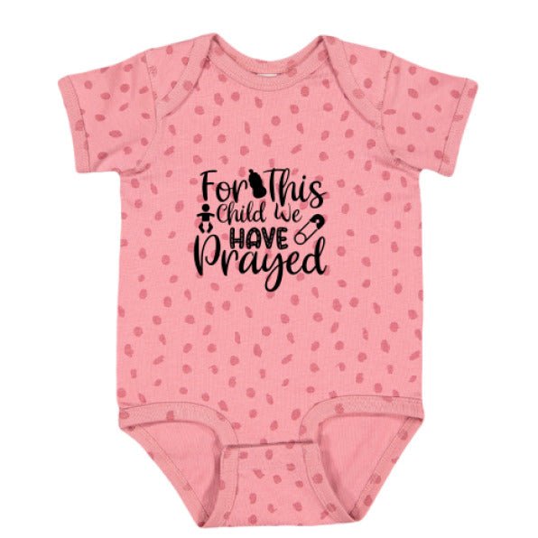 For This Child We Have Prayed Christian Baby Jumpsuit - ClaimedbyGodDesigns