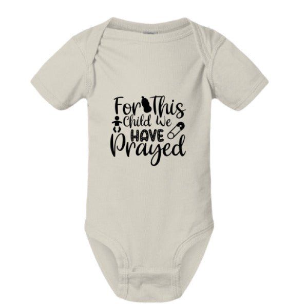 For This Child We Have Prayed Christian Baby Jumpsuit - ClaimedbyGodDesigns