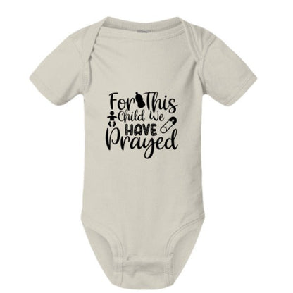 For This Child We Have Prayed Christian Baby Jumpsuit - ClaimedbyGodDesigns
