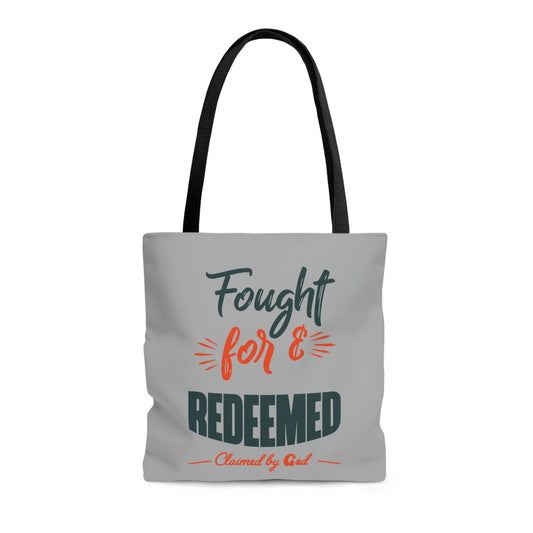 Fought For & Redeemed Tote Bag - ClaimedbyGodDesigns