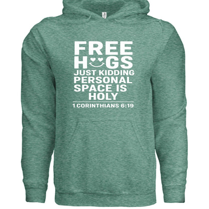 Free Hugs Funny Unisex Christian Pullover Hooded Sweatshirt - ClaimedbyGodDesigns