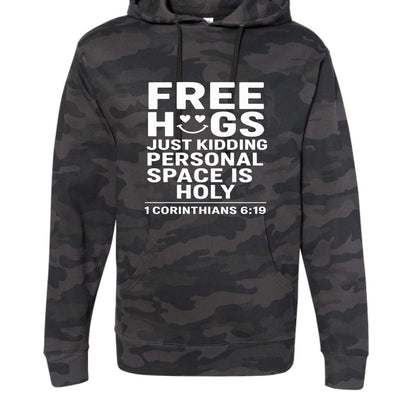 Free Hugs Funny Unisex Christian Pullover Hooded Sweatshirt - ClaimedbyGodDesigns